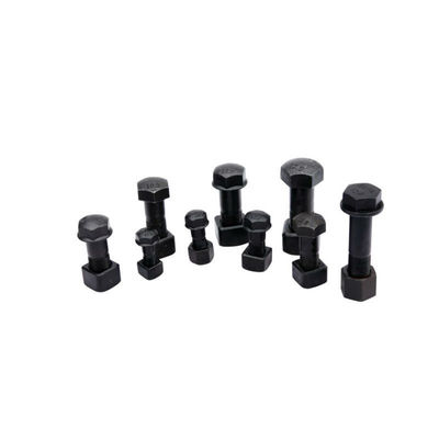 Black SM24049 Excavator Bulldozer Sprocket Bolts And Nuts SM24068