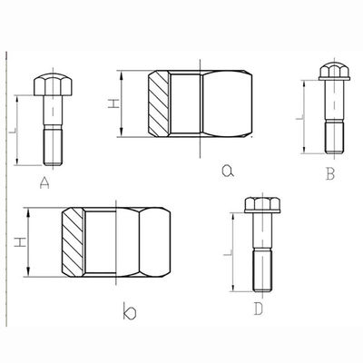 High Tensile Wearable Stronger Stainless Steel Nut And Bolt For Standard Construction