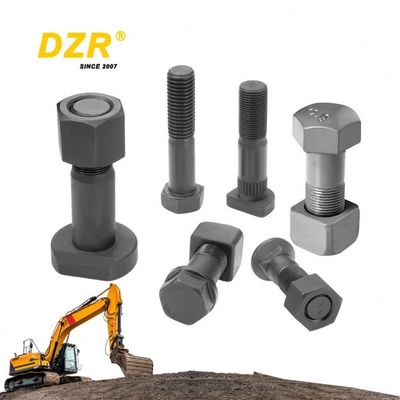 Excavator Track Bolt And Nut Head Grade M22*73Mm 330 Plow 5/8*2-1/2 OEM No. 4F3656/4K0367 Hex Flange M8