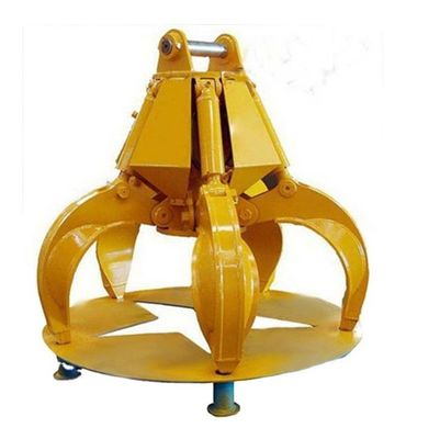 Orange Prentice Log Loader Grapple Cable Rope Stone Bucket Excavator Grab Bucket Hydraulic Scrap Bucket