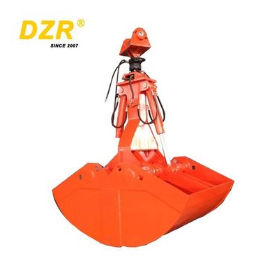 Orange Prentice Log Loader Grapple Cable Rope Stone Bucket Excavator Grab Bucket Hydraulic Scrap Bucket