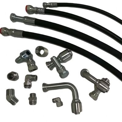 Six Coil Vertical Rack W221 Excavator Fittings Set with Adapters and Hoses Sleeve