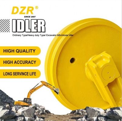 Yellow or Black 40SiMnTi/40Mn2 High Strength Durable Bulldozer Parts Front Idler wheel