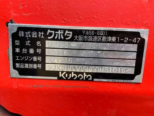 Original Hydraulic Cylinder for Work in 2016 Second-Hand Kubata U35 Crawler Excavator