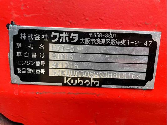 3208652 Rubber Track for Year 2016 Kubota U35 CNC Oil Cap and Industrial Fan Ball Valve