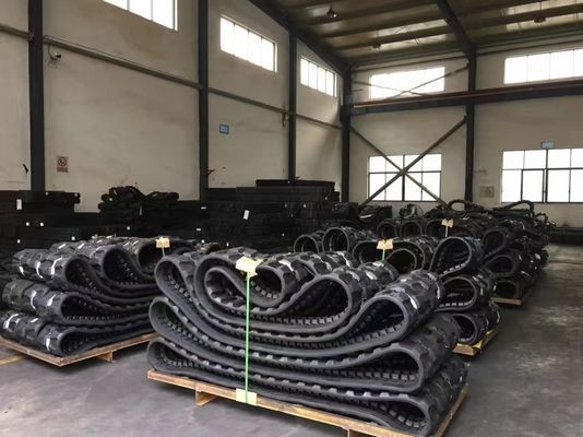 300X52.5X76 Mini Excavator Rubber Tracks Heat-treated for Machinery Repair Shops and Kobelco