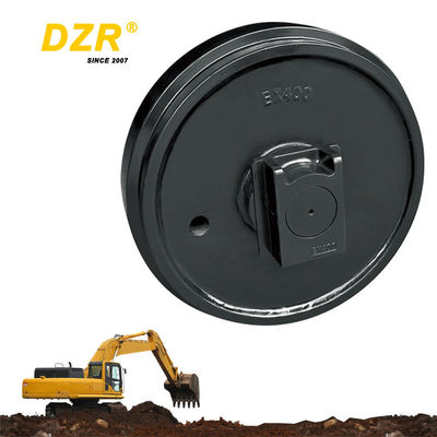 JS200 HRC53-57 Black Excavator Front Idler For  Factory Manufacturing