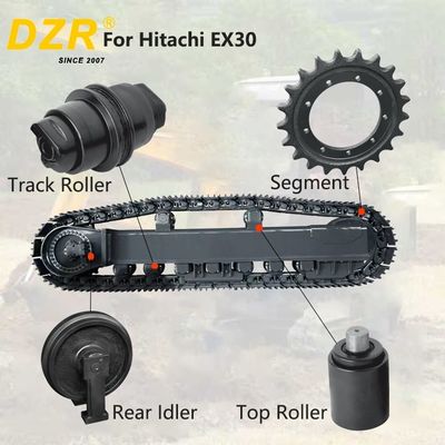 H-i-t-a-c-h-i EX30 Chassis Assembly Excavator Top Track Roller Idler Sprocket Segment For Undercarriage Spare Parts CTHC760400 CTHP760203