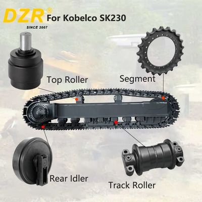 Whole Undercarriage Set For Kobelco SK230 All Series Top Track Roller Idler Sprocket Segment For Undercarriage Spare Parts