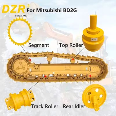 Whole Undercarriage Set  For Mitsubishi BD2G All Series Top Track Roller Idler Sprocket Segment  For Undercarriage Spare Parts