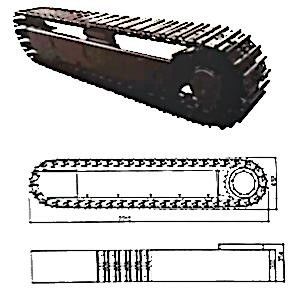 Steel Crawler Chassis Track Undercarriage With Crawler Hydraulic Motor Tracked Chassis For Crusher Drilling Rig Excavator