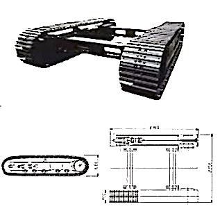 Steel Track Undercarriage With Hydraulic Motor Driver For Carrying 6 Tons Crawler Tracked Drilling Rig