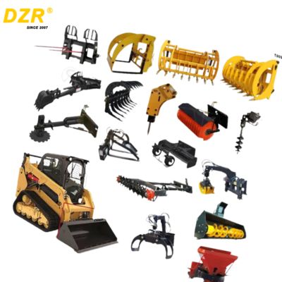 High Performance Durable Skid Steer Attachment Include Blade Forklift Angle Broom With ISO Certifiion